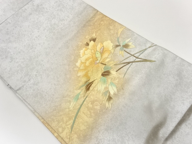 金彩螺鈿牡丹模様名古屋帯